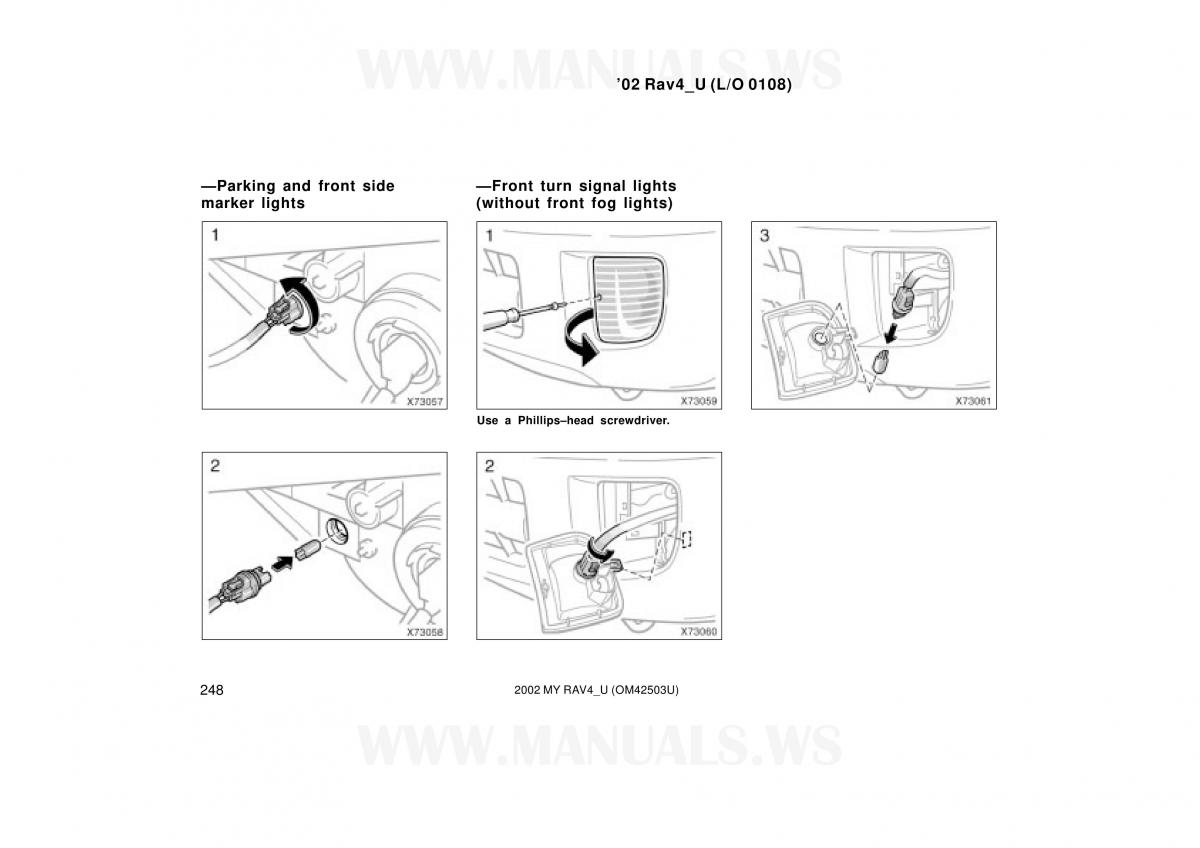 Toyota RAV4 II 2 owners manual / page 248