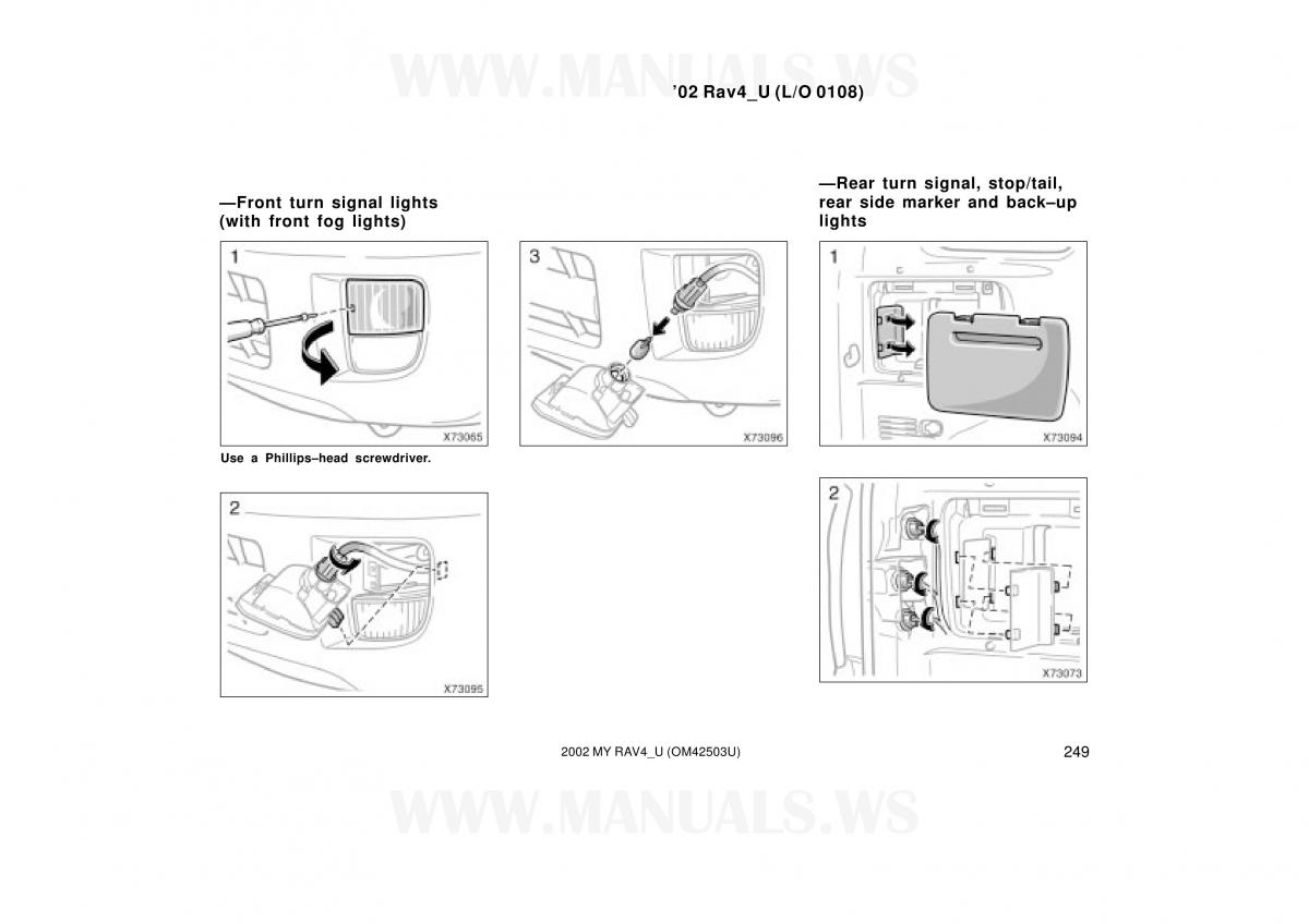 Toyota RAV4 II 2 owners manual / page 249