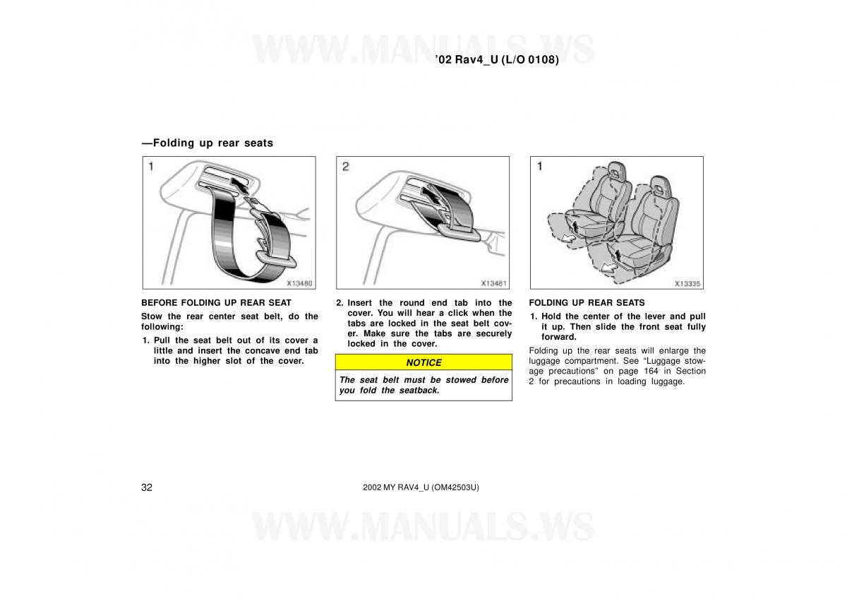 Toyota RAV4 II 2 owners manual / page 32