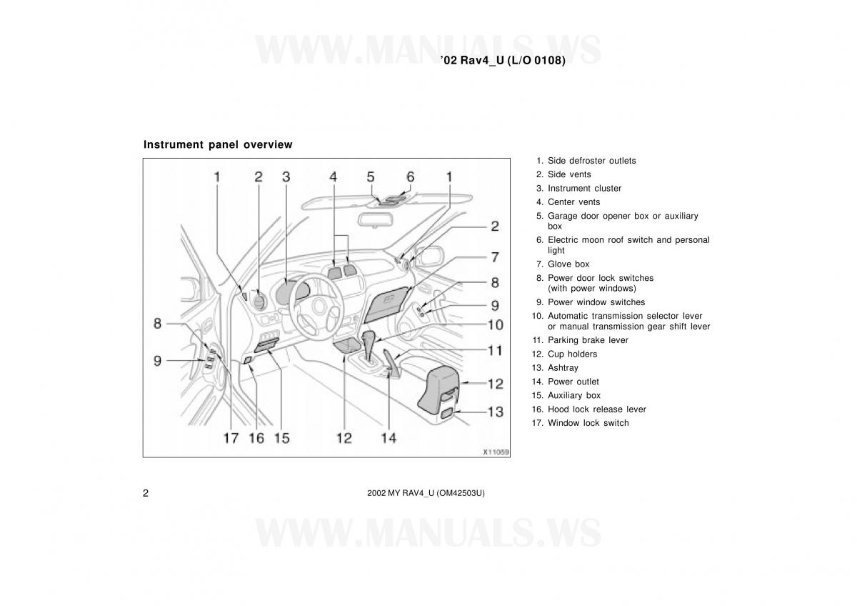 manual  Toyota RAV4 II 2 owners manual / page 2