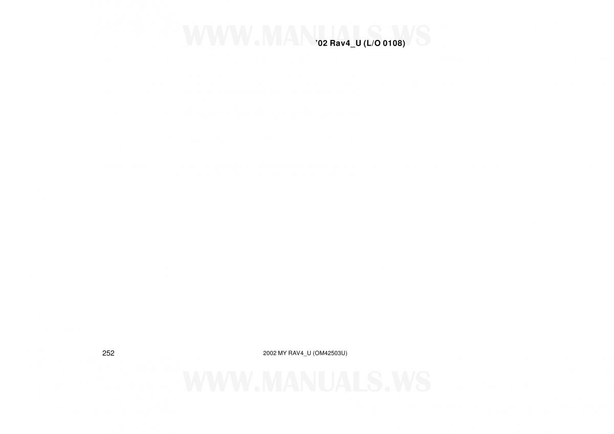 Toyota RAV4 II 2 owners manual / page 252