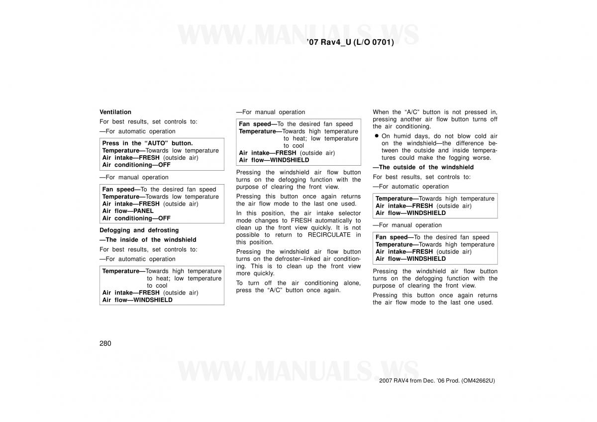 Toyota RAV4 III 3 owners manual / page 280