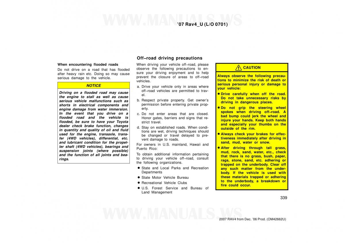 Toyota RAV4 III 3 owners manual / page 339