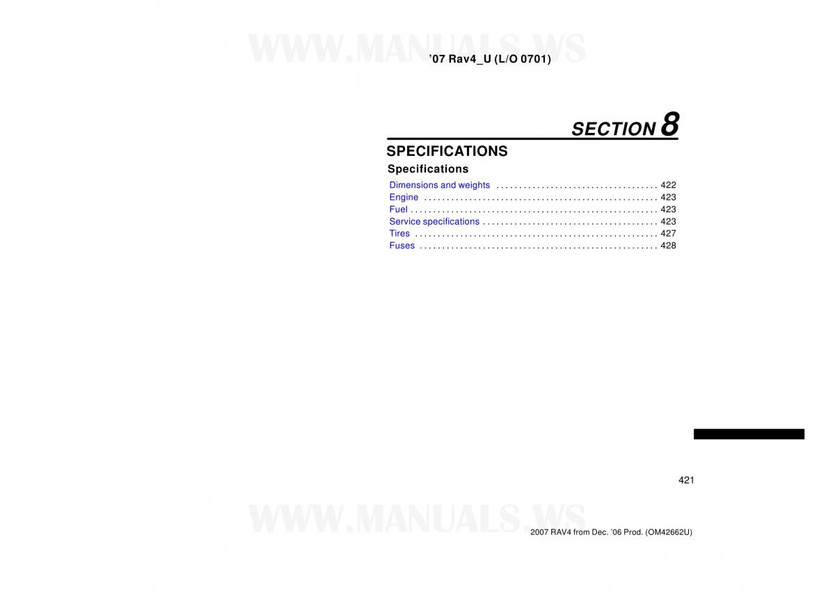 Toyota RAV4 III 3 owners manual / page 435