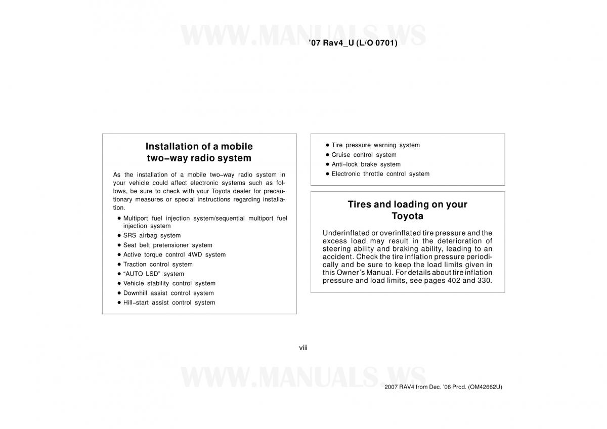 manual  Toyota RAV4 III 3 owners manual / page 452