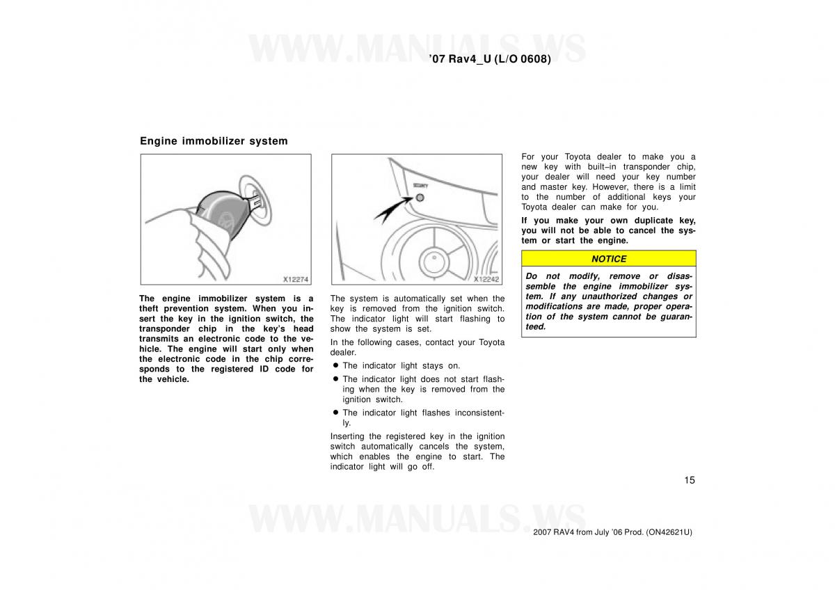 Toyota RAV4 III 3 owners manual / page 15