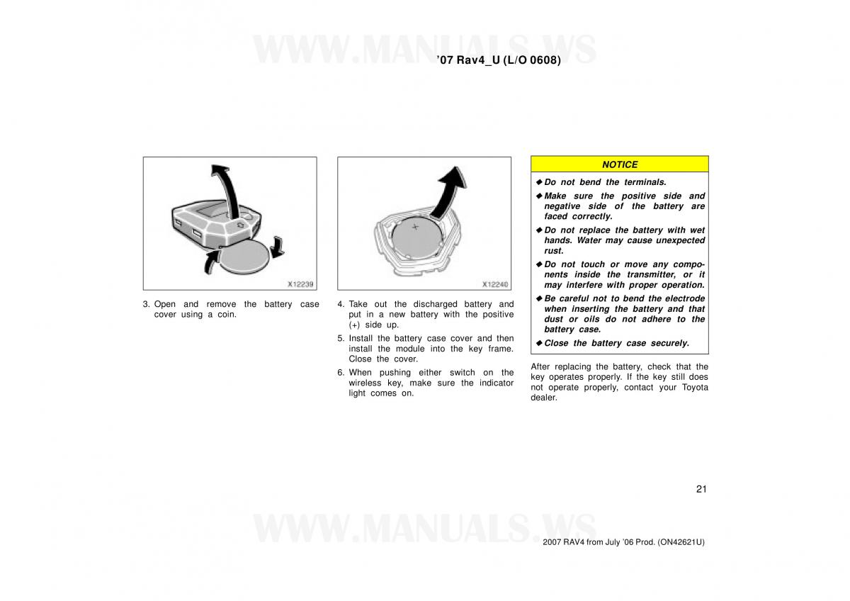 Toyota RAV4 III 3 owners manual / page 21