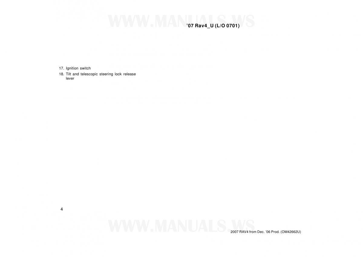 Toyota RAV4 III 3 owners manual / page 4