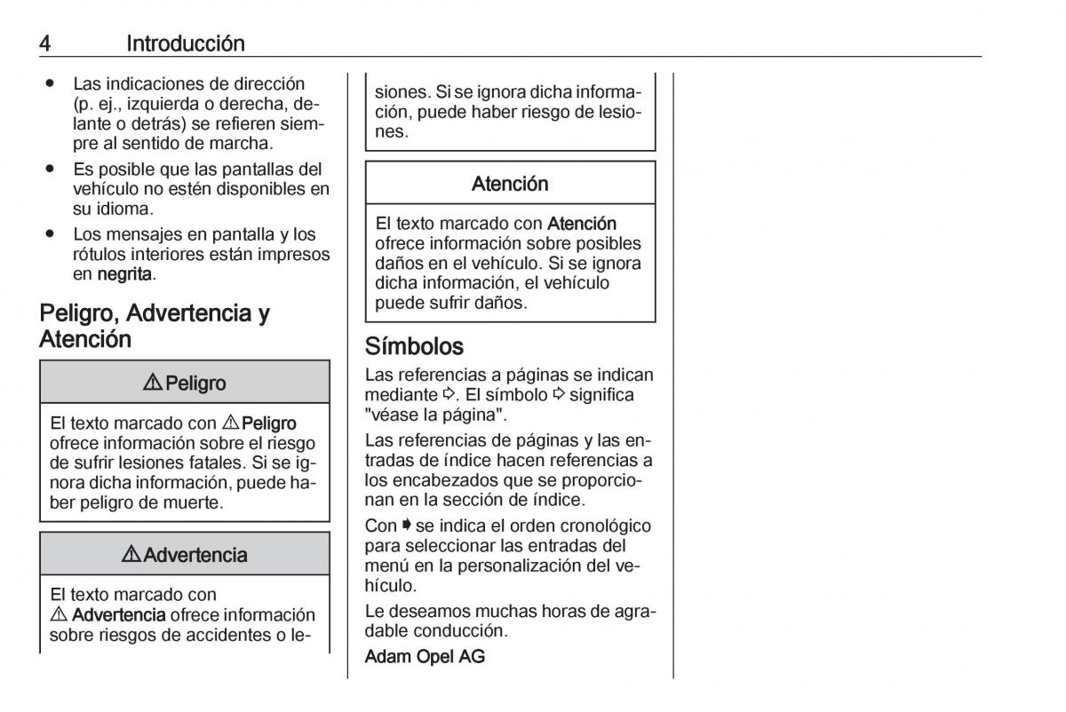 Opel Astra J IV 4 manual del propietario / page 6