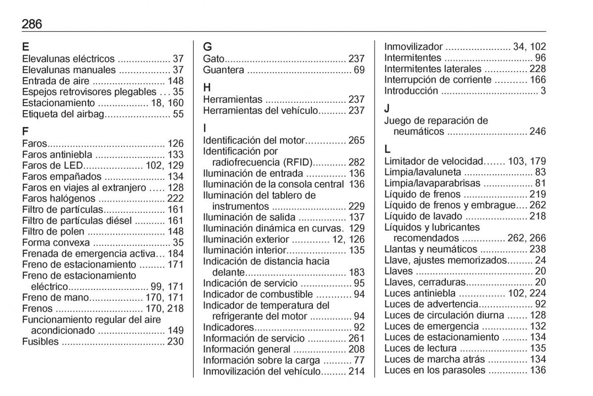 Opel Astra J IV 4 manual del propietario / page 288