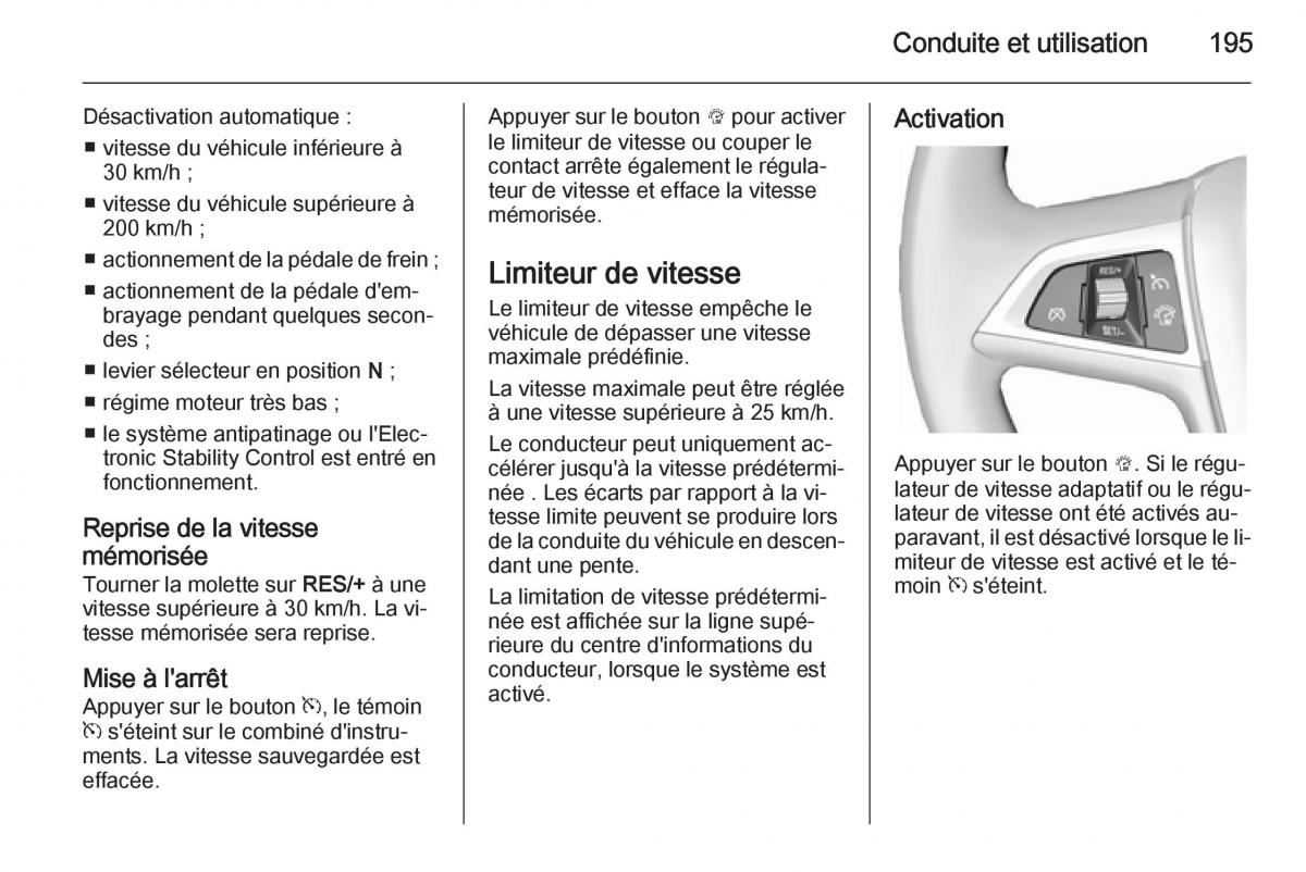 Opel Astra J IV 4 manuel du proprietaire / page 197