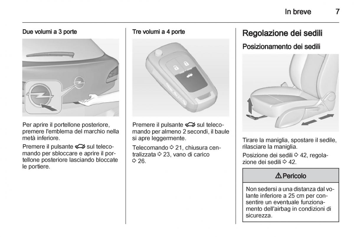 Opel Astra J IV 4 manuale del proprietario / page 9