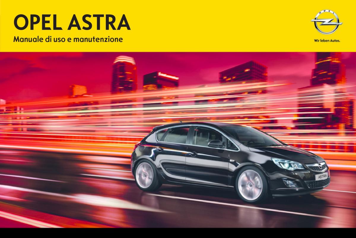 Opel Astra J IV 4 manuale del proprietario / page 1