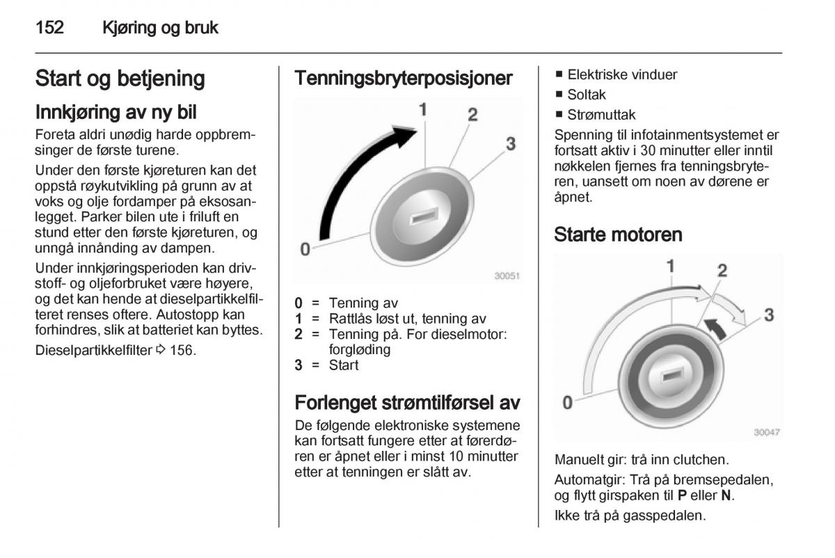 Opel Astra J IV 4 bruksanvisningen / page 154