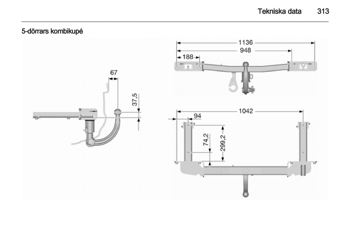 Opel Astra J IV 4 instruktionsbok / page 315