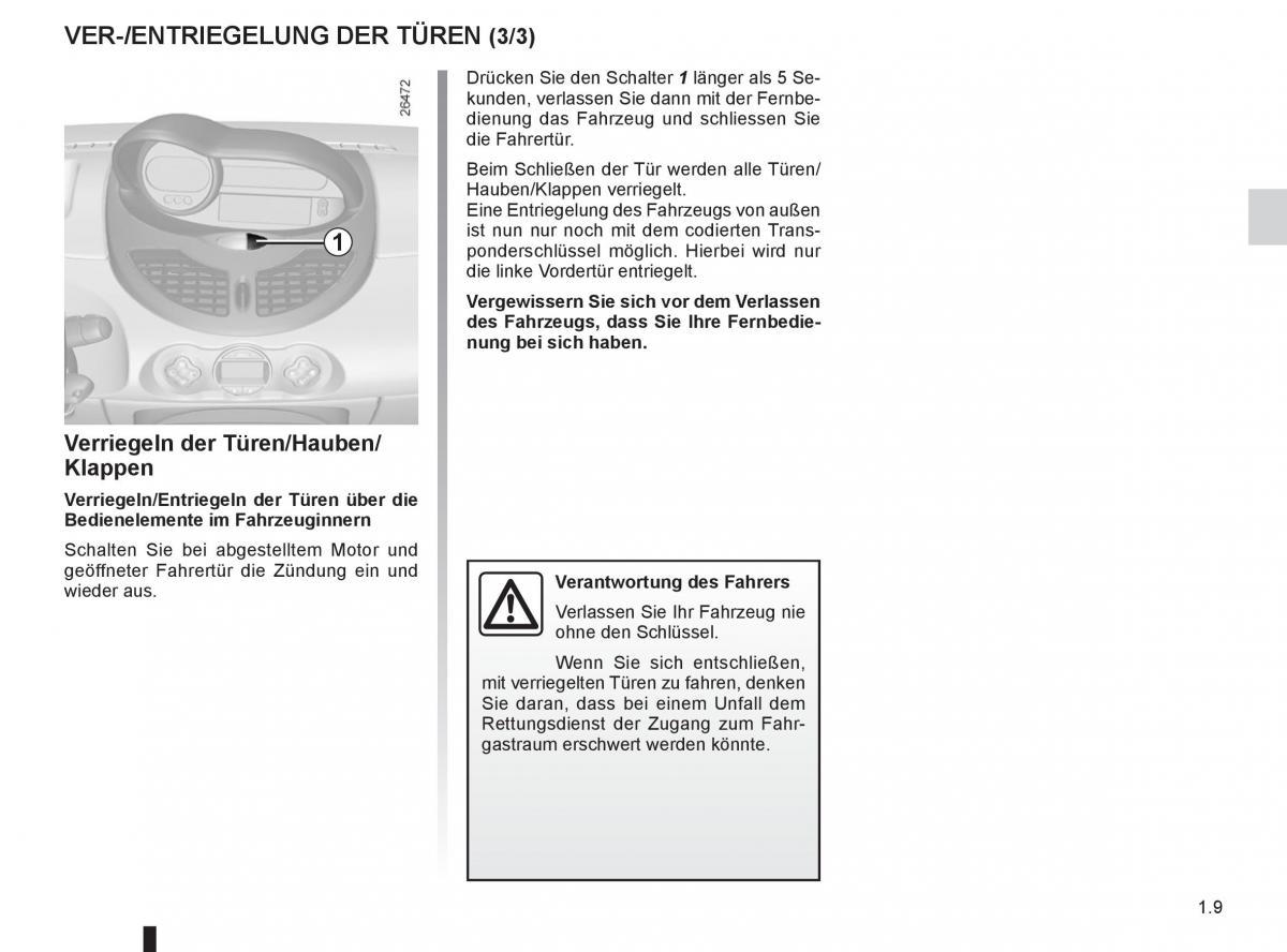 Renault Twingo II 2 Handbuch / page 15