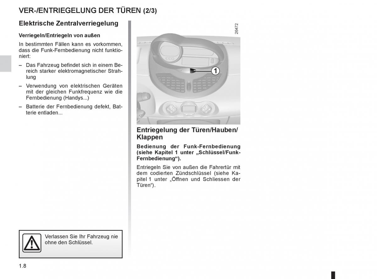 Renault Twingo II 2 Handbuch / page 14