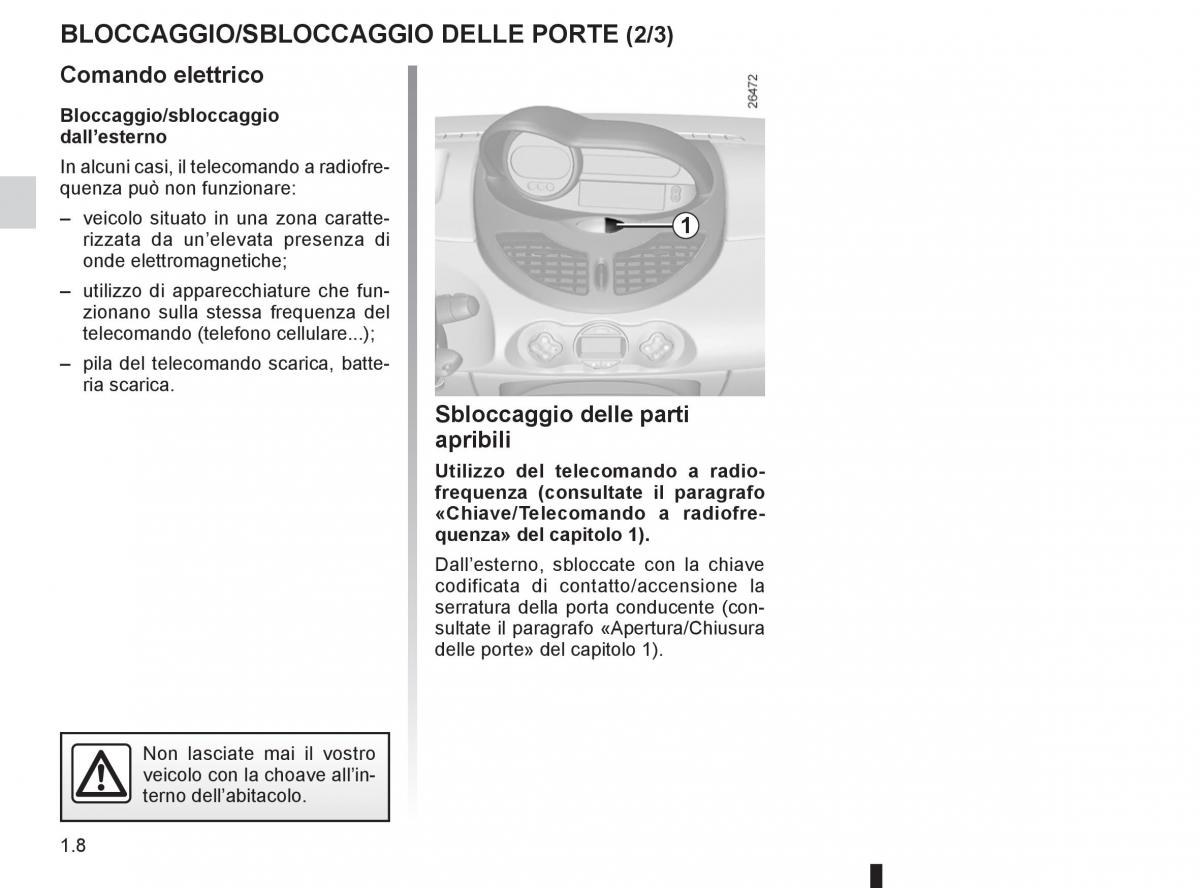 Renault Twingo II 2 manuale del proprietario / page 14