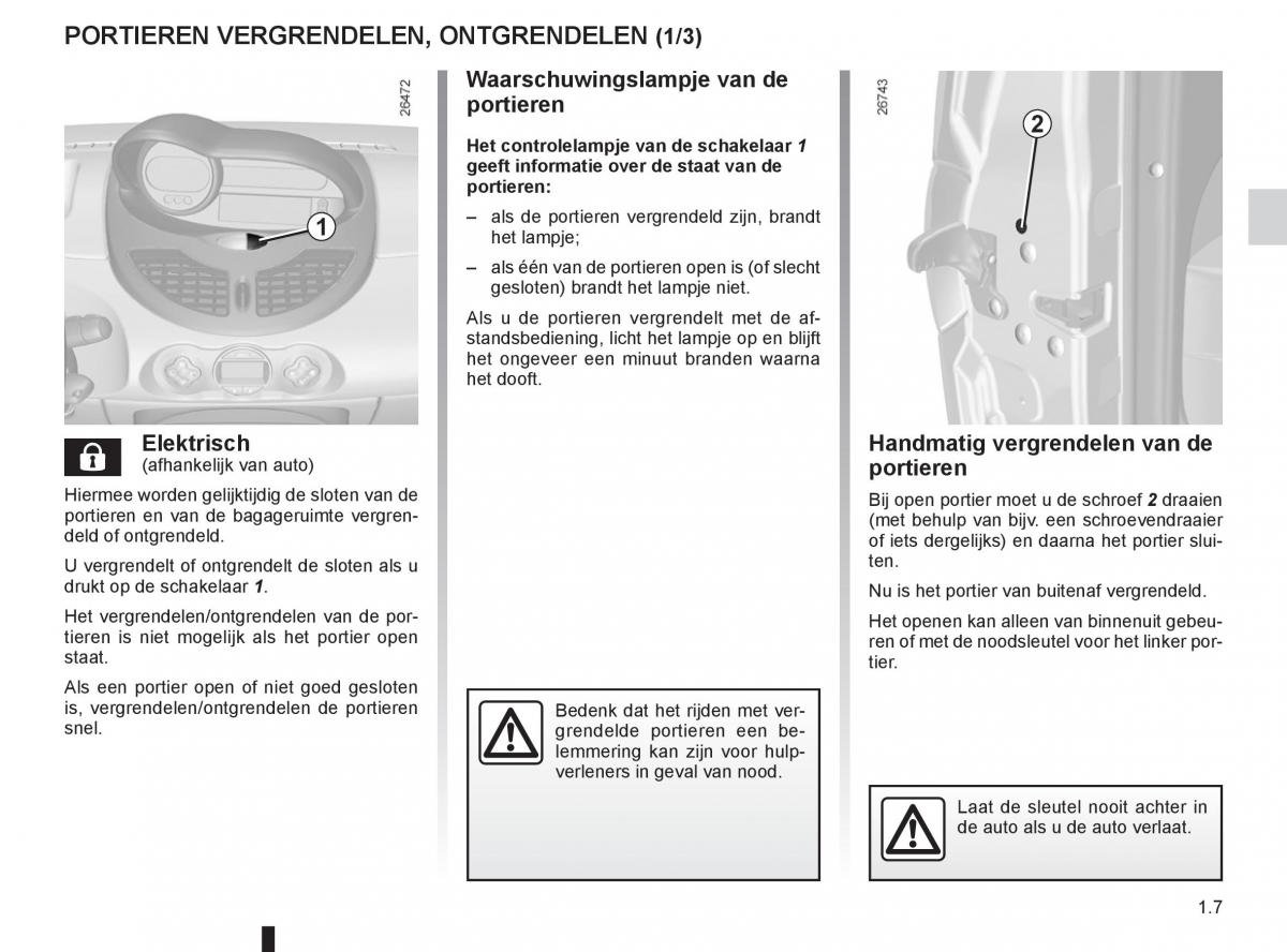 Renault Twingo II 2 handleiding / page 13