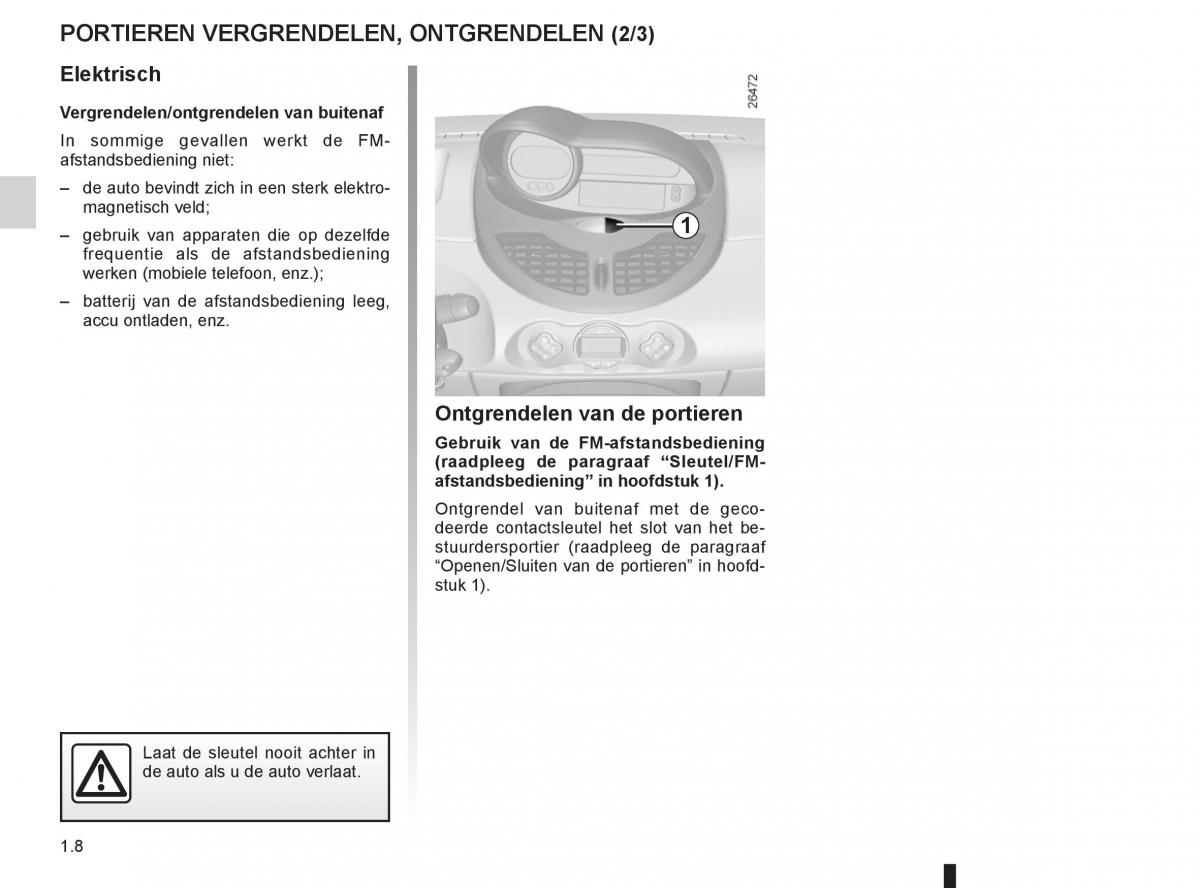 Renault Twingo II 2 handleiding / page 14