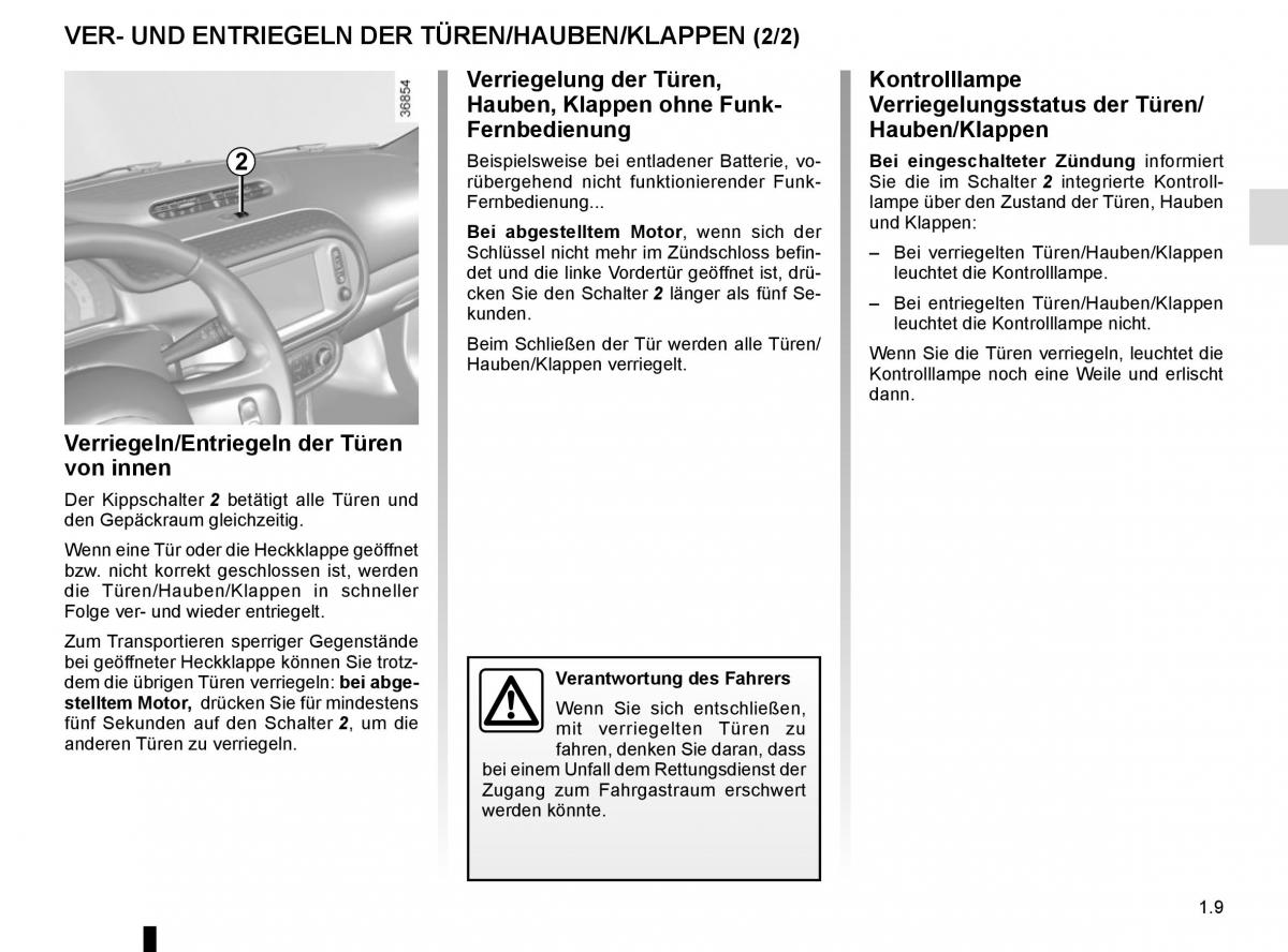 Renault Twingo III 3 Handbuch / page 15
