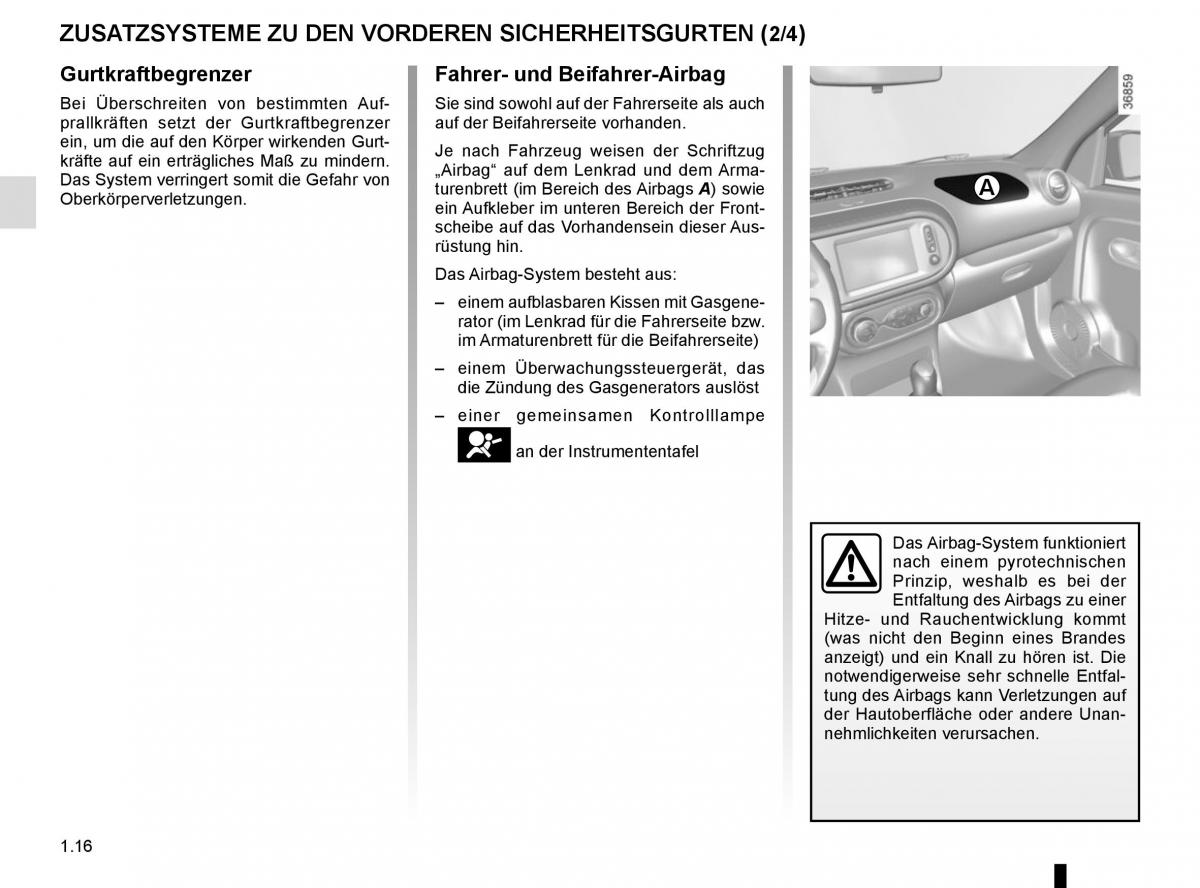 Renault Twingo III 3 Handbuch / page 22
