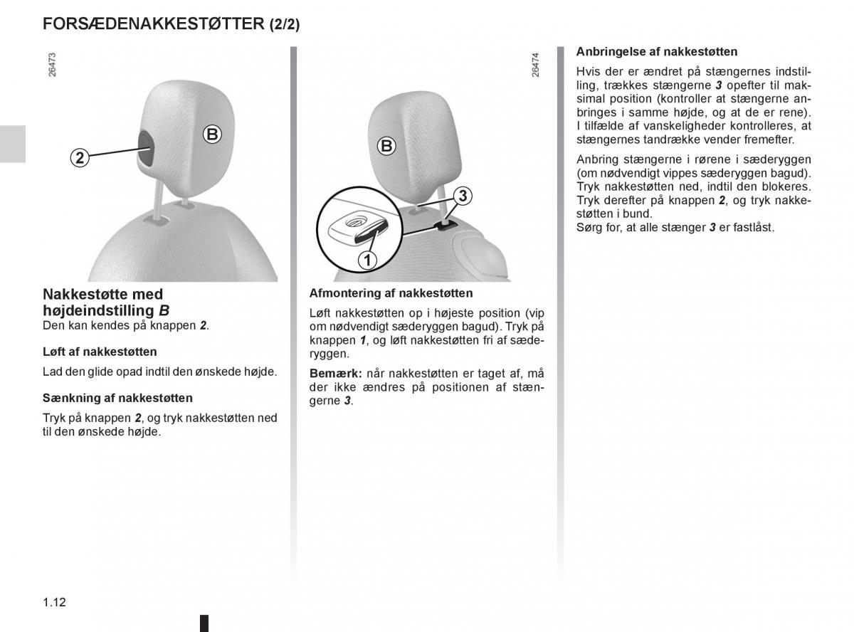 Renault Twingo III 3 Bilens instruktionsbog / page 18