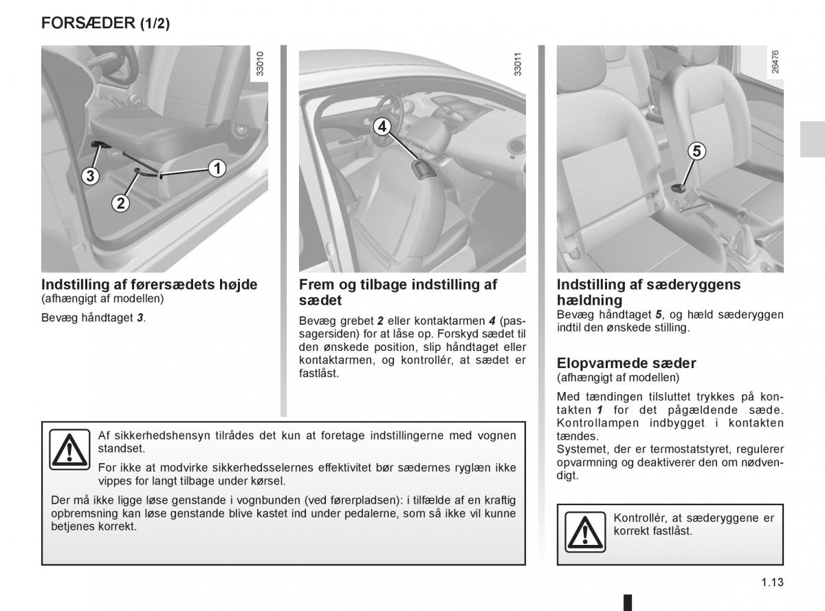 Renault Twingo III 3 Bilens instruktionsbog / page 19