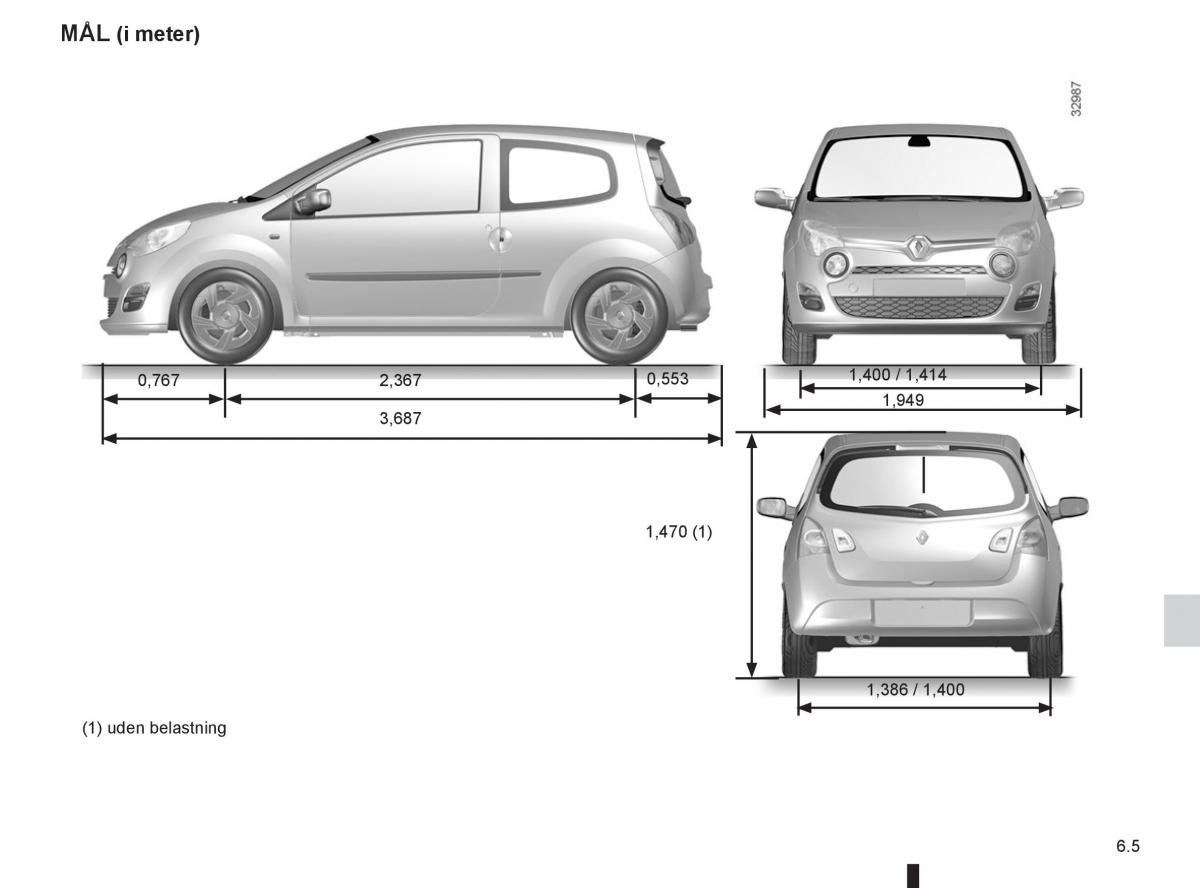 Renault Twingo III 3 Bilens instruktionsbog / page 199