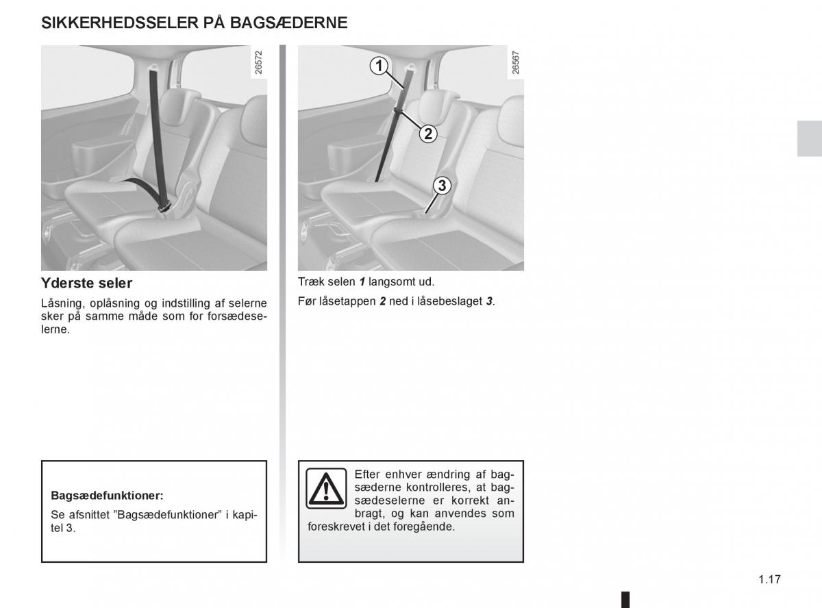 Renault Twingo III 3 Bilens instruktionsbog / page 23