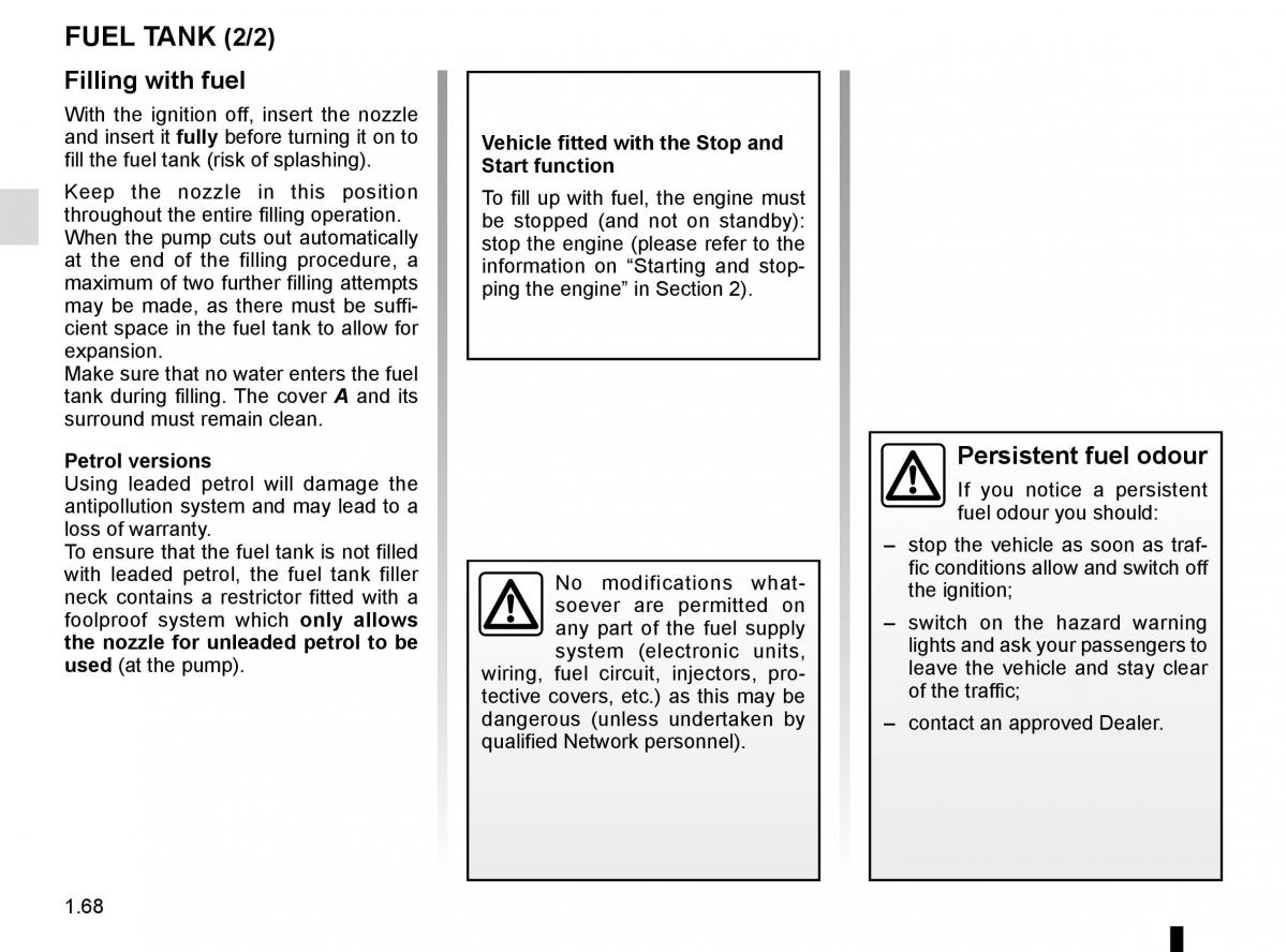 Renault Twingo III 3 owners manual / page 74