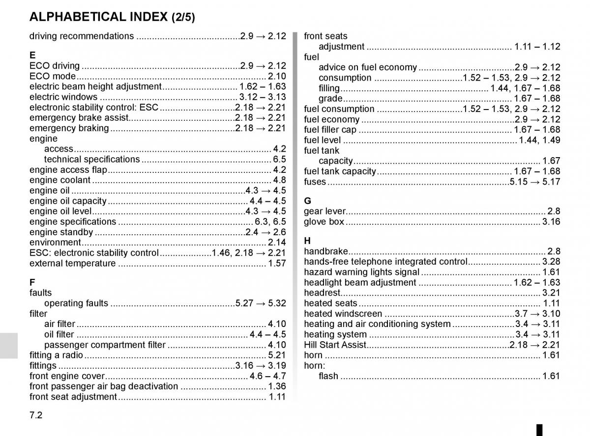 Renault Twingo III 3 owners manual / page 210