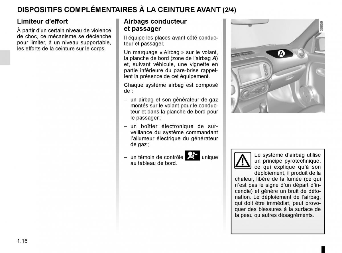 Renault Twingo III 3 manuel du proprietaire / page 22