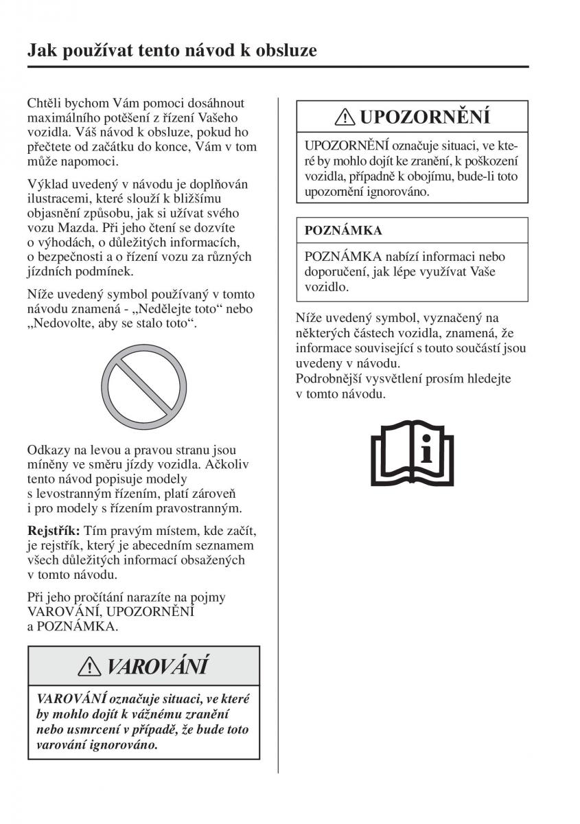 Mazda 6 III navod k obsludze / page 10