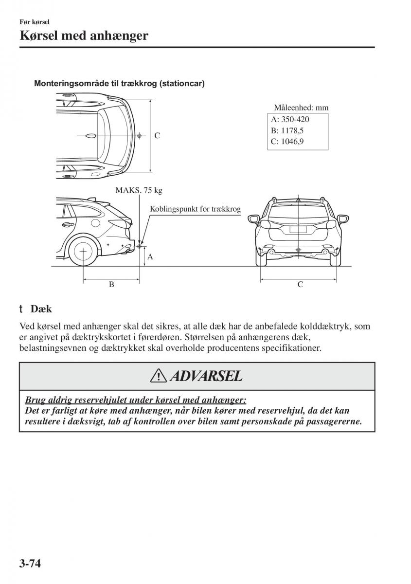 Mazda 6 III Bilens instruktionsbog / page 154