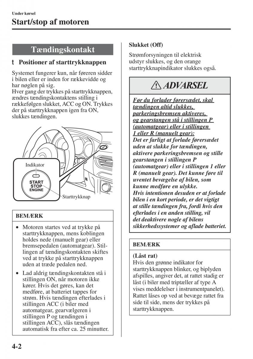 Mazda 6 III Bilens instruktionsbog / page 160
