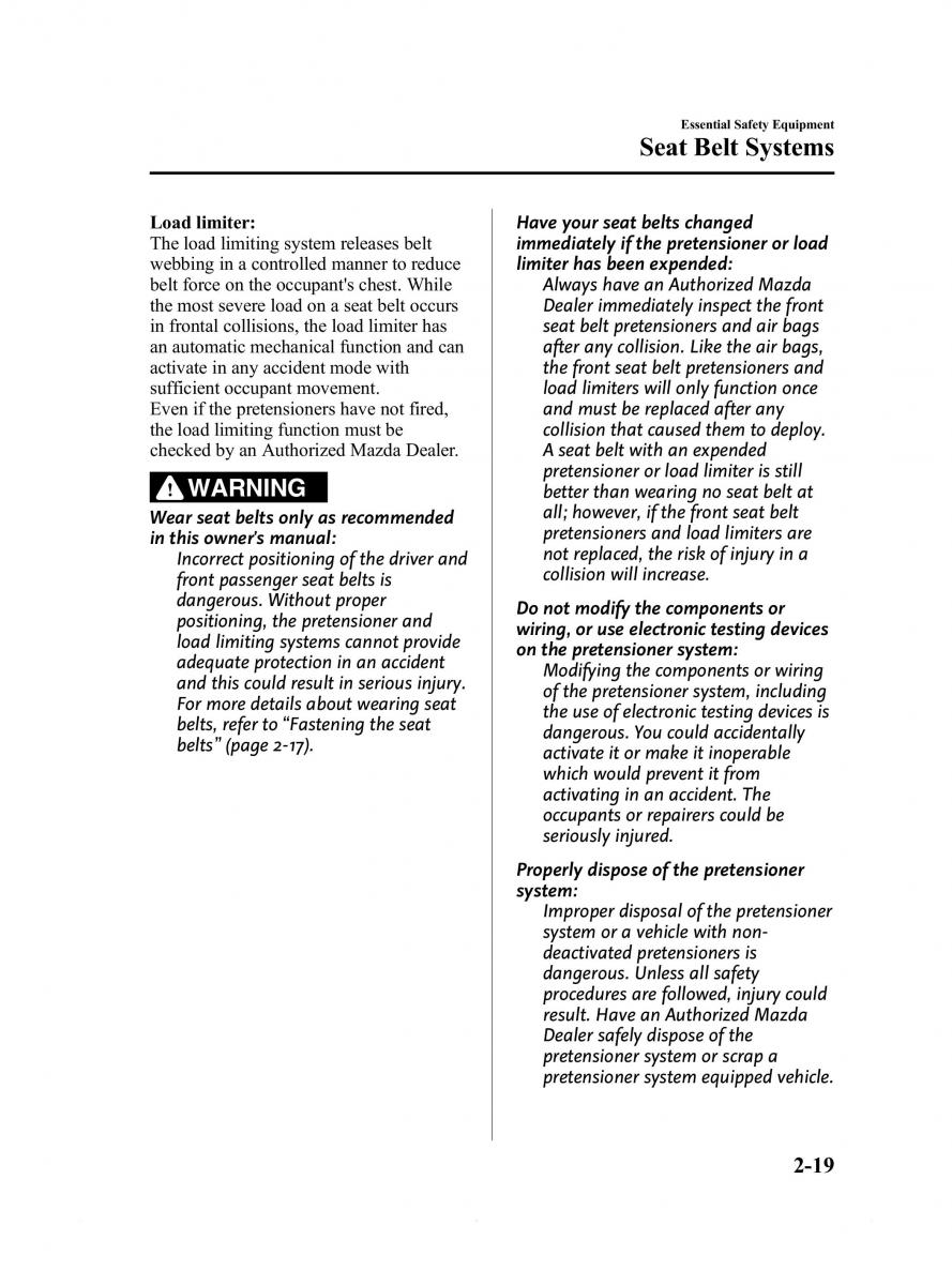 Mazda 6 III owners manual / page 31