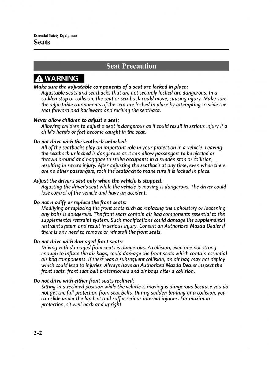 Mazda 6 III owners manual / page 14