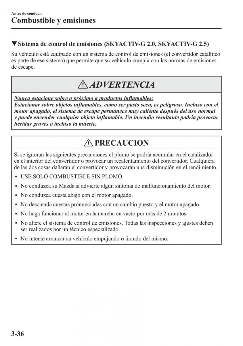 Mazda 6 III manual del propietario / page 122