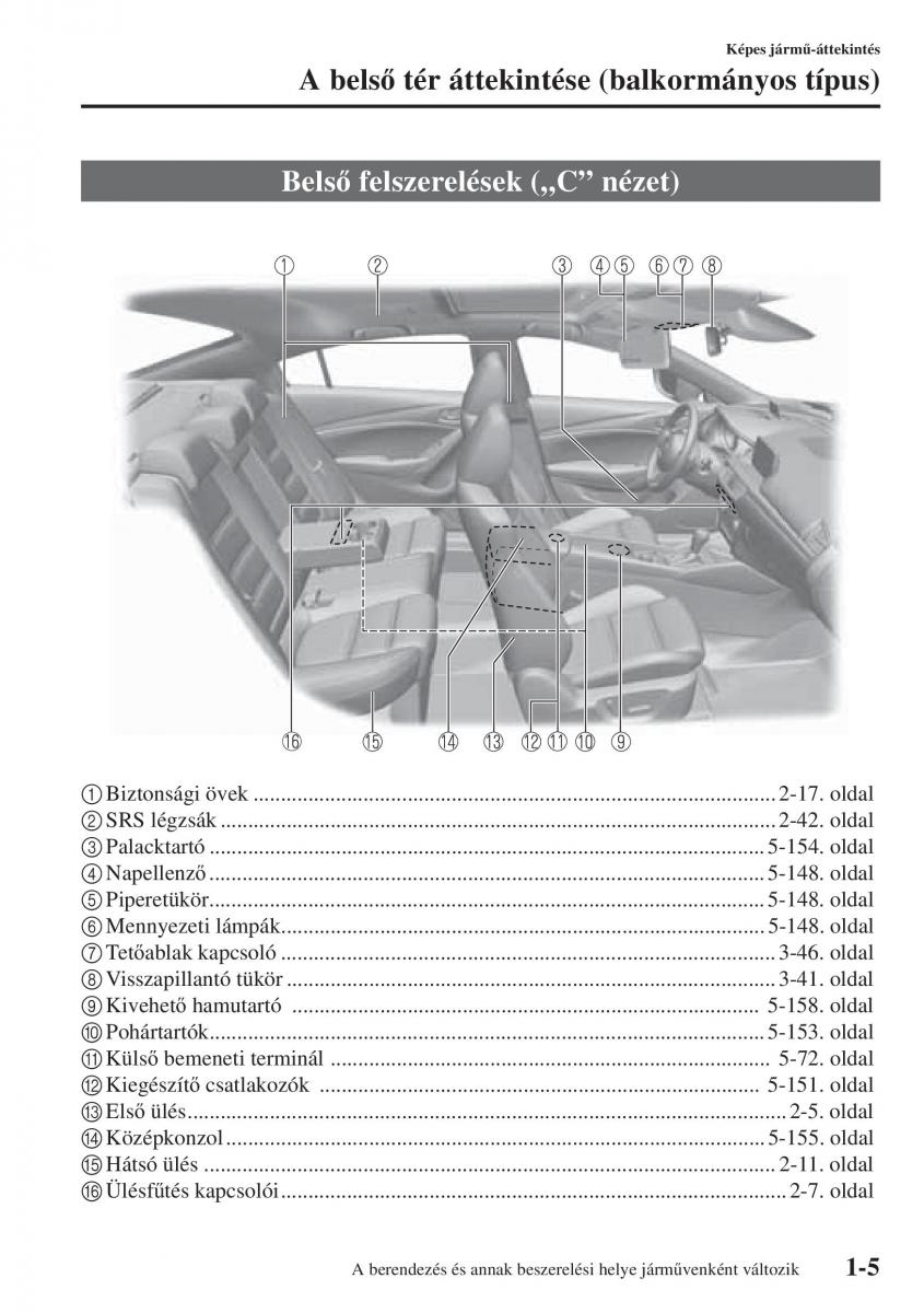 Mazda 6 III Kezelesi utmutato / page 17