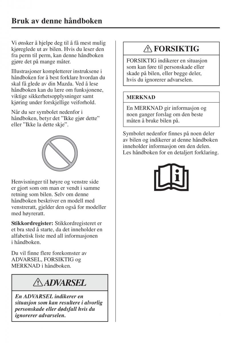 Mazda 6 III bruksanvisningen / page 10