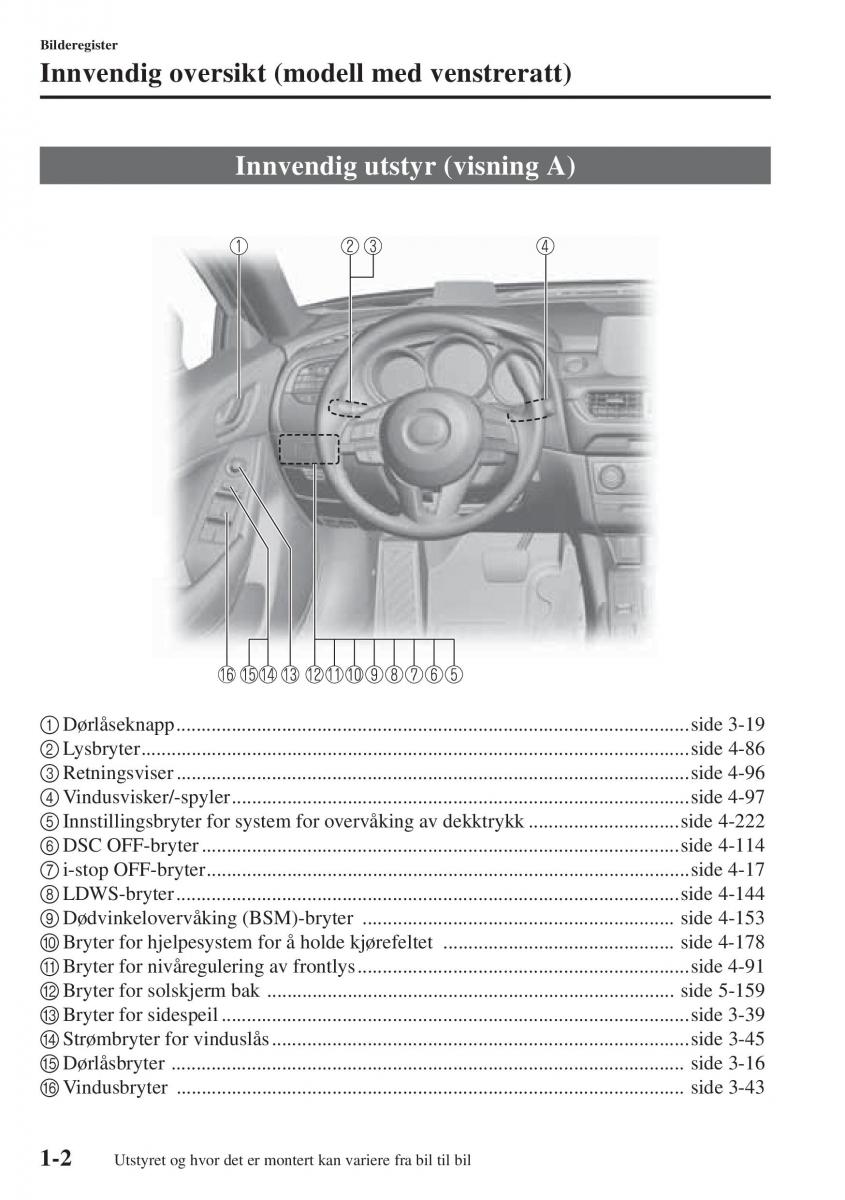 Mazda 6 III bruksanvisningen / page 14