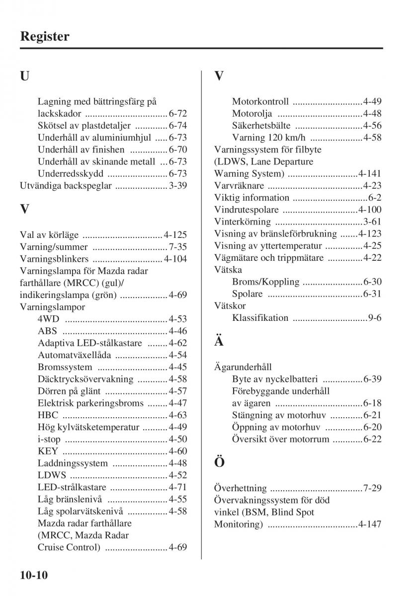 Mazda 6 III instruktionsbok / page 762