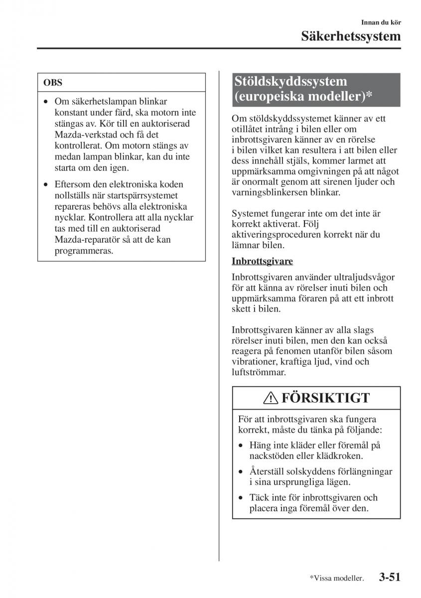 Mazda 6 III instruktionsbok / page 131