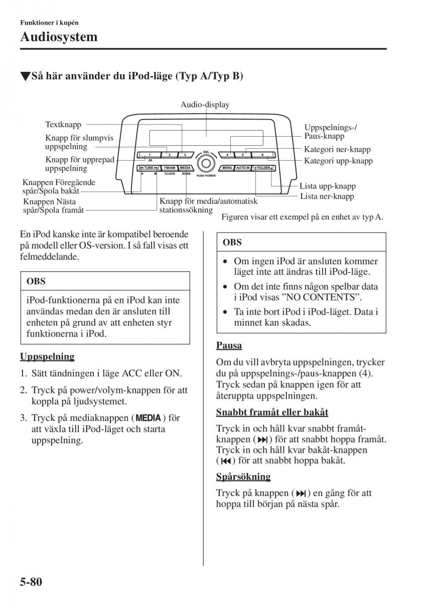manual Mazda 6 Mazda 6 III instruktionsbok / page 488
