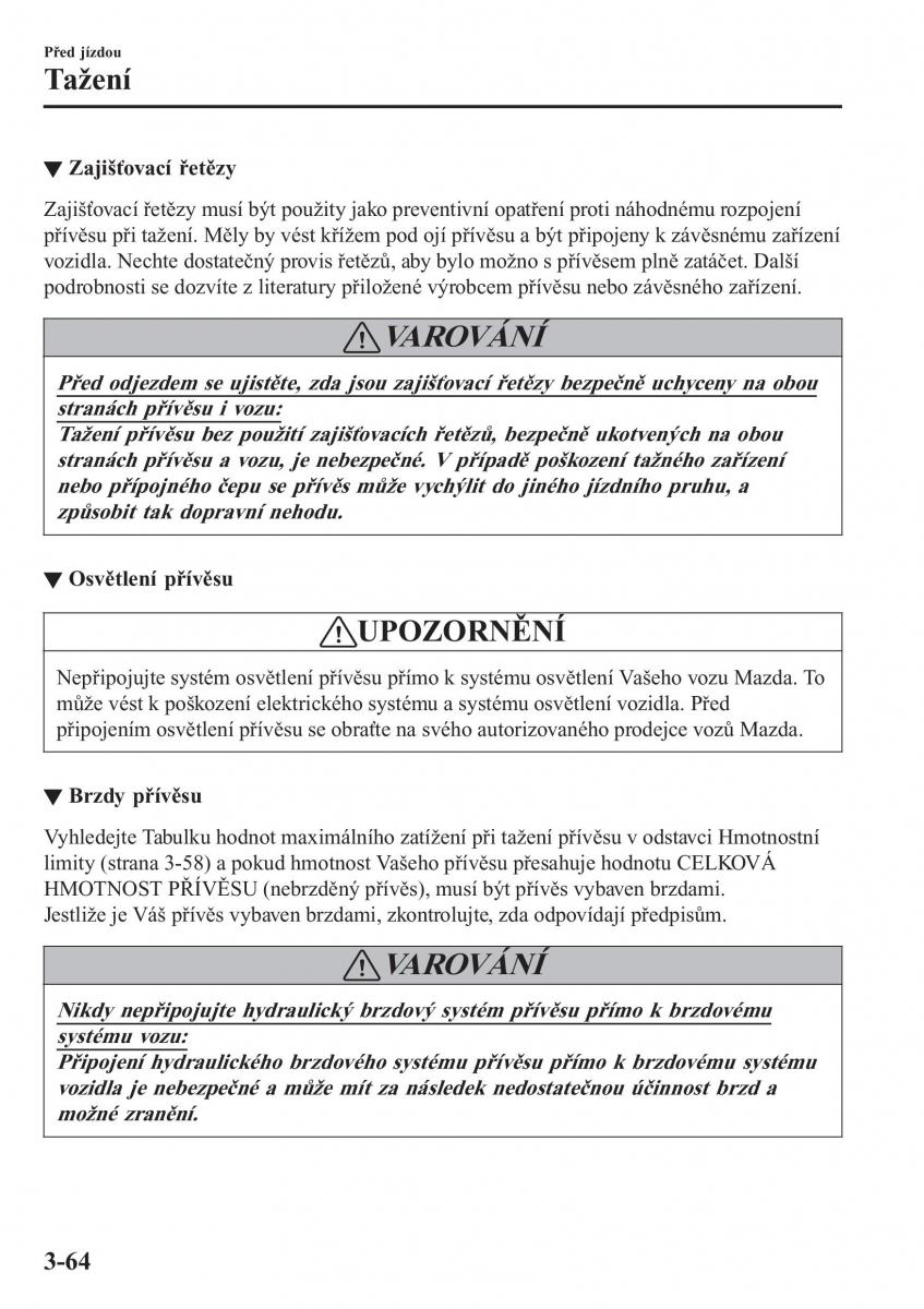 Mazda CX 3 navod k obsludze / page 144
