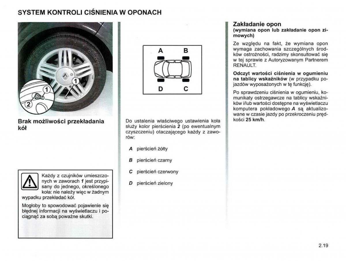 Reanult Espace IV 4 instrukcja obslugi / page 105