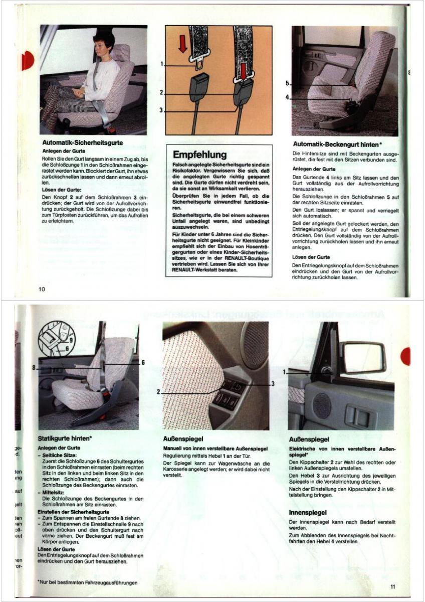 Renault Espace I 1 Handbuch / page 6