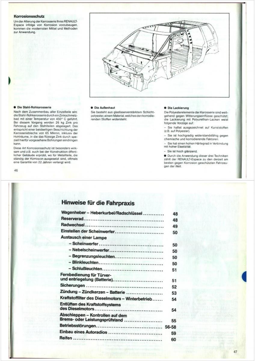 Renault Espace I 1 Handbuch / page 23