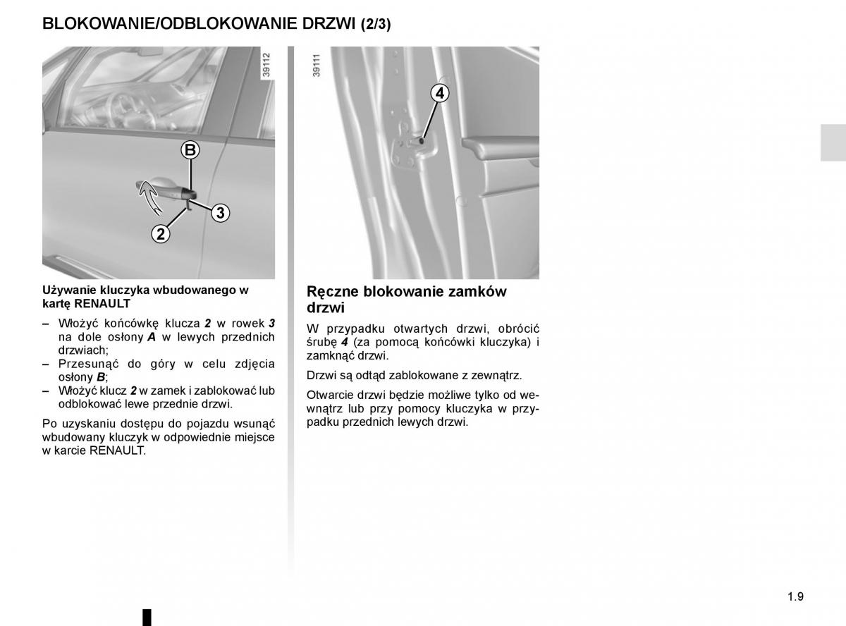 Reanult Espace V 5 instrukcja obslugi / page 15